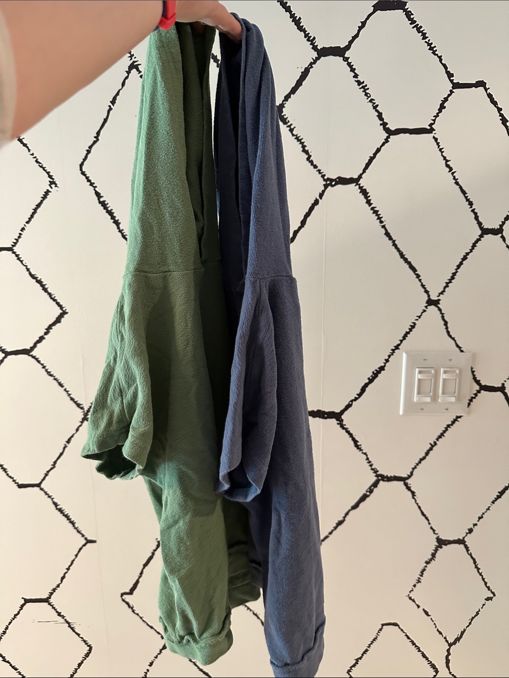 Zara Green and Blue Kids Hooded Sweatshirts